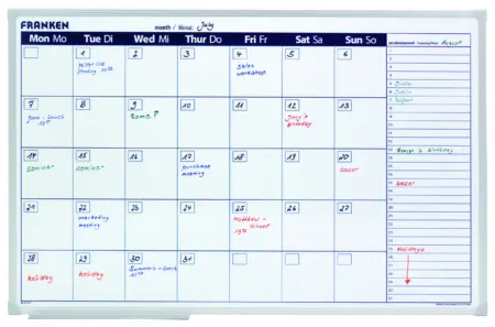 Monthly Planner Day Grid, 90 x 60cm