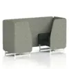 Rivet - Vitreous Panels And Charcoal Sofa